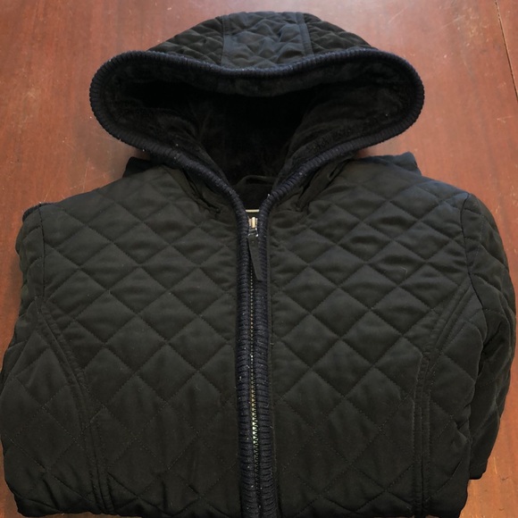 Esprit Outerwear Quilted Hooded Zip Up Coat - Picture 2 of 11